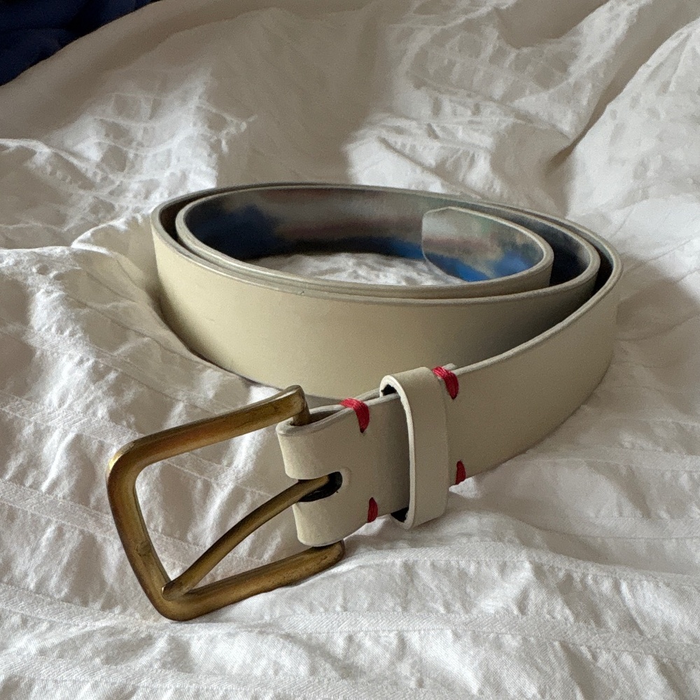Cream Leather Belt - Scotch & Soda (L)
